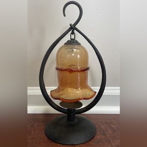 Amici Art Glass & Metal Candle Holder